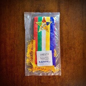 NEW Masonic Order of the Eastern Star OES 4” Member Sash with Red Satin Lining